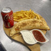 Calzone with Chips and Drink